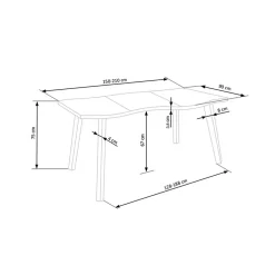 Garnero Arredamenti Tavolo 150/210cm allungabile rovere naturale nero Locarno Discount