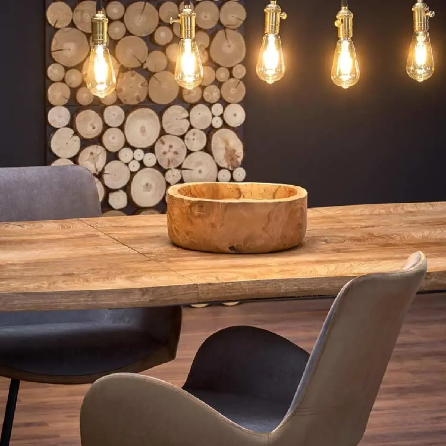 Garnero Arredamenti Tavolo 150/210cm allungabile rovere naturale nero Locarno Discount