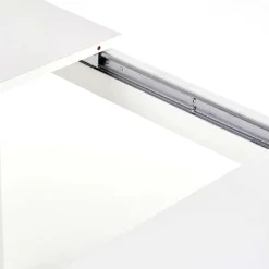 Garnero Arredamenti Tavolo 118/158cm allungabile salvaspazio moderno bianco Iceberg Bianco Opaco Hot