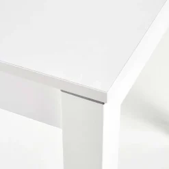 Garnero Arredamenti Tavolo 118/158cm allungabile salvaspazio moderno bianco Iceberg Bianco Opaco Hot