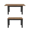 Garnero Arredamenti Tavolo 130/175cm allungabile soggiorno quercia nero opaco Nebraska Hot