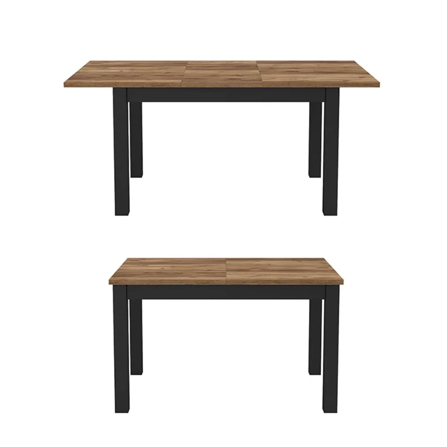 Garnero Arredamenti Tavolo 130/175cm allungabile soggiorno quercia nero opaco Nebraska Hot