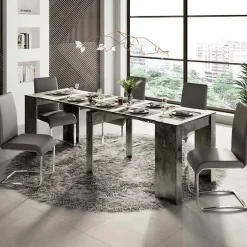 Garnero Arredamenti Tavolo 54/252cm consolle allungabile nobilitato Violette Ossido Online