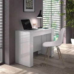 Garnero Arredamenti Tavolo 51/237cm consolle allungabile moderno bianco lucido Demetra Discount
