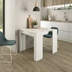 Garnero Arredamenti Tavolo 51/237cm consolle allungabile moderno bianco lucido Demetra Discount