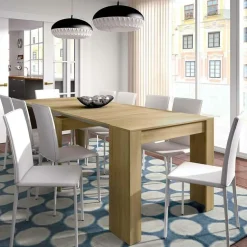 Garnero Arredamenti Tavolo 51/237cm consolle allungabile moderno rovere chiaro Venere