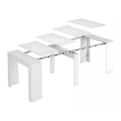 Garnero Arredamenti Tavolo 52/238cm consolle allungabile moderno Virginia Bianco Opaco Outlet