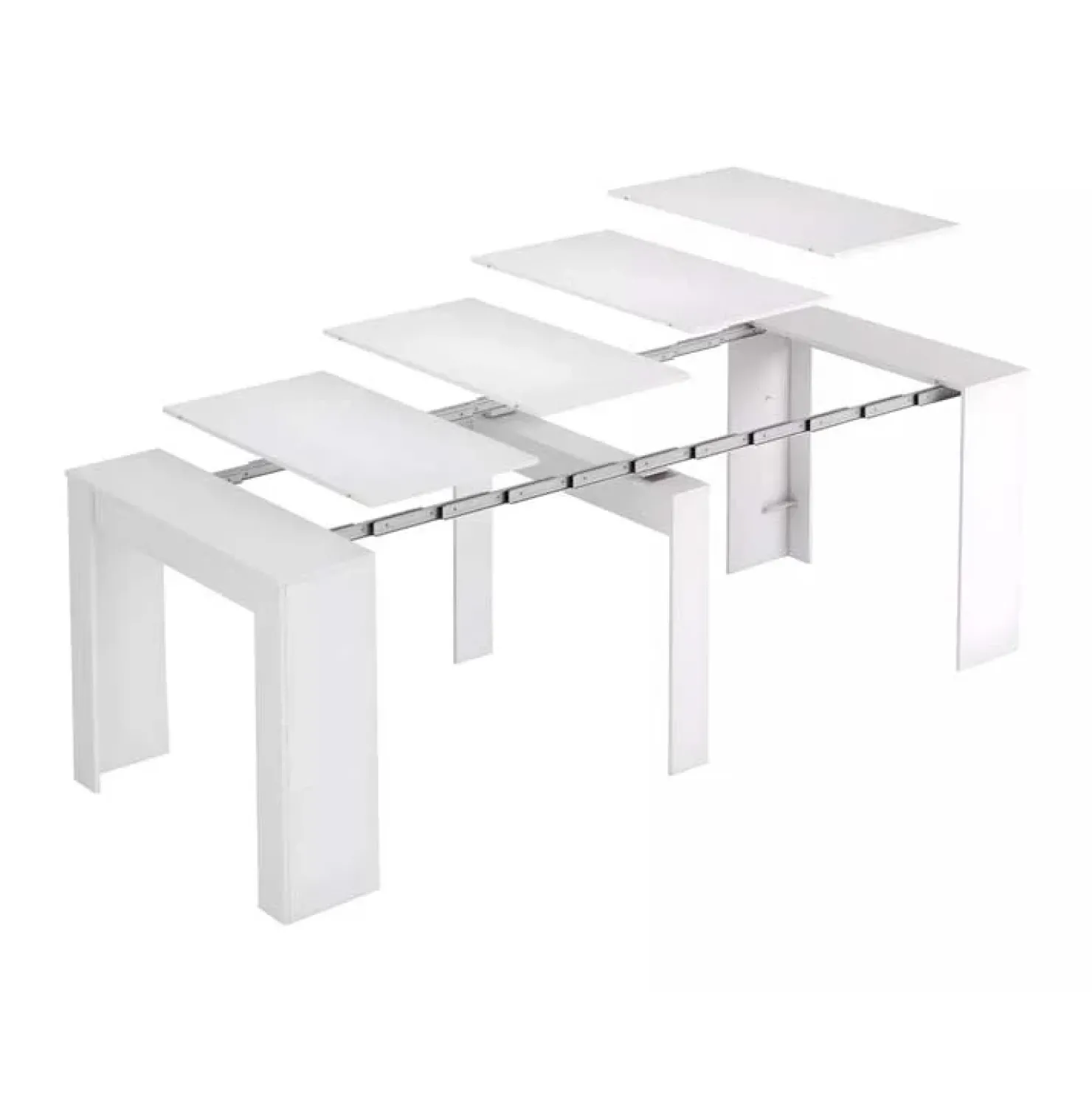 Garnero Arredamenti Tavolo 52/238cm consolle allungabile moderno Virginia Bianco Opaco Outlet