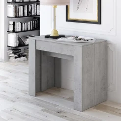 Garnero Arredamenti Tavolo 52/238cm consolle allungabile grigio Virginia Cemento Sale