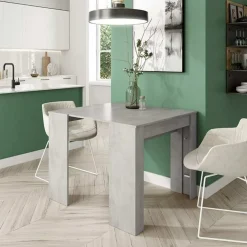 Garnero Arredamenti Tavolo 52/238cm consolle allungabile grigio Virginia Cemento Sale