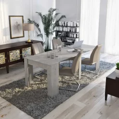 Garnero Arredamenti Tavolo 52/238cm consolle allungabile grigio Virginia Cemento Sale