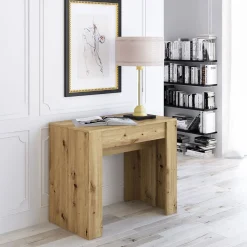 Garnero Arredamenti Tavolo 52/238cm consolle allungabile moderno Virginia Rovere Rustico New