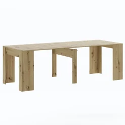 Garnero Arredamenti Tavolo 52/238cm consolle allungabile moderno Virginia Rovere Rustico New