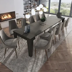 Garnero Arredamenti Tavolo 54/306cm consolle allungabile Grace Gihome® Ossido New