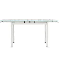 Garnero Arredamenti Tavolo 110/170cm in vetro allungabile moderno Liem Gihome® Bianco New