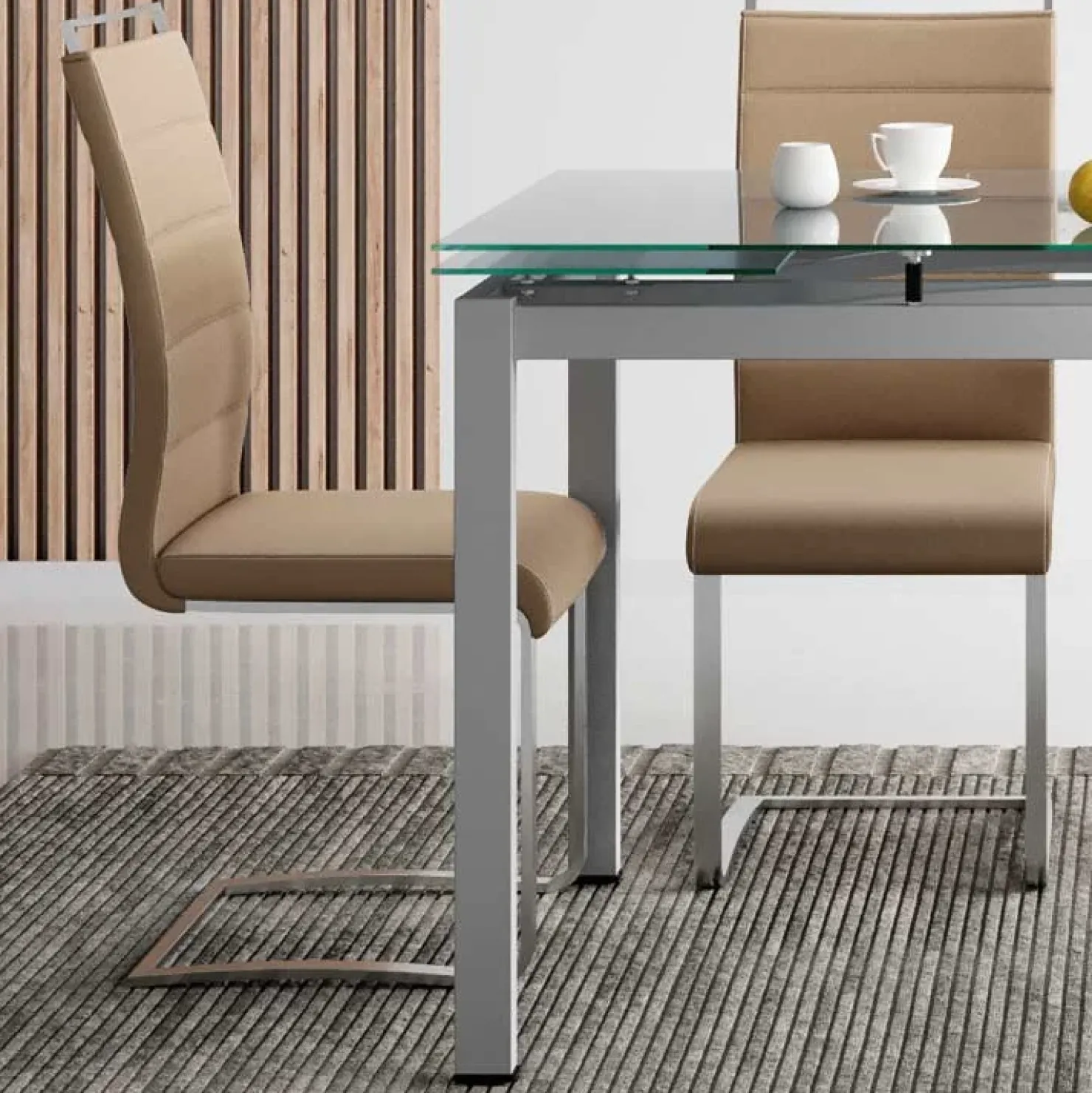 Garnero Arredamenti Tavolo 110/170cm in vetro allungabile metallo Liem Gihome® Grigio Online