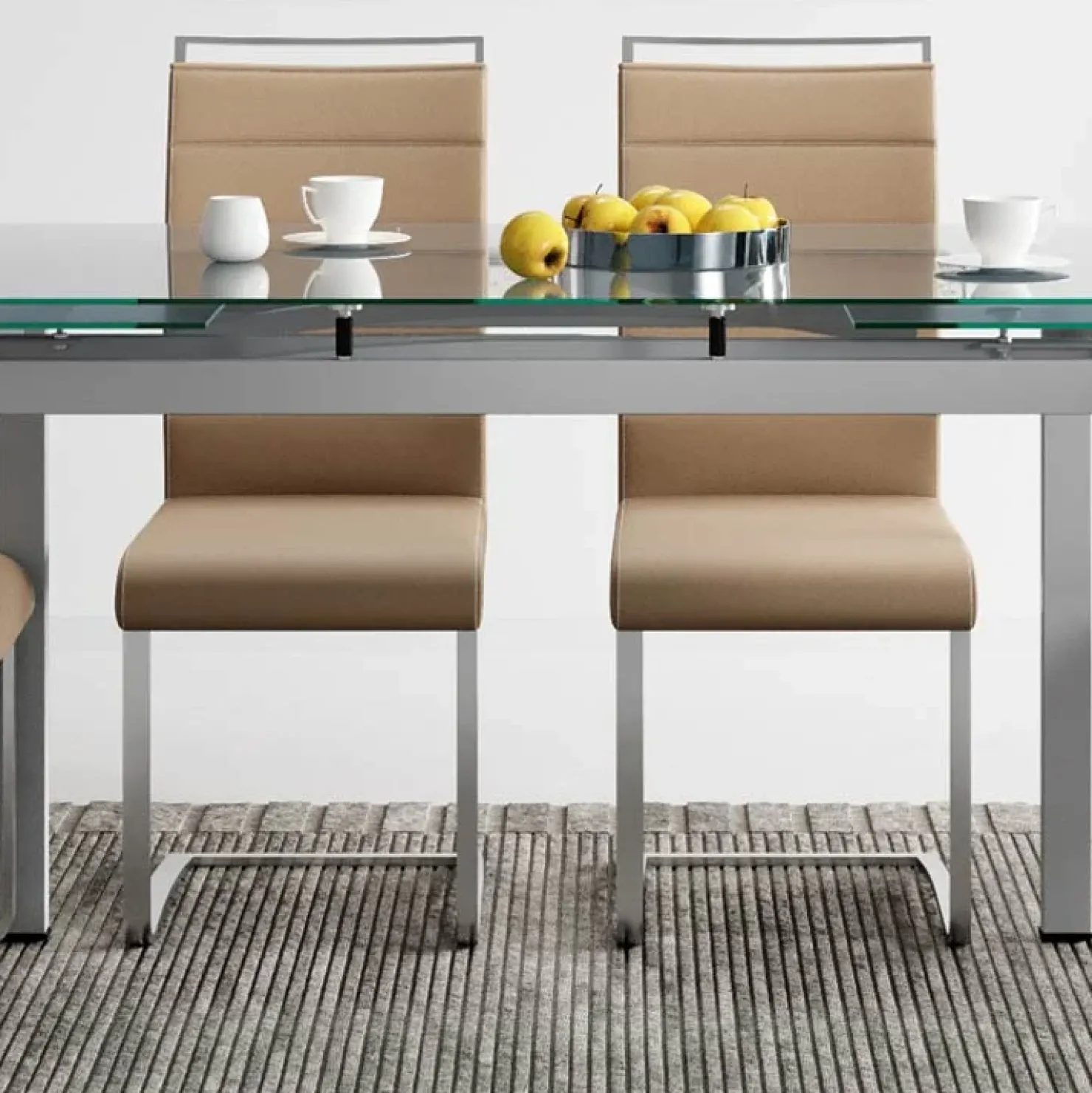 Garnero Arredamenti Tavolo 110/170cm in vetro allungabile metallo Liem Gihome® Grigio Online