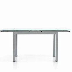Garnero Arredamenti Tavolo 110/170cm in vetro allungabile metallo Liem Gihome® Grigio Online
