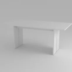 Garnero Arredamenti Tavolo 160cm moderno rettangolare bianco lucido Neve New