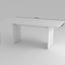 Garnero Arredamenti Tavolo 160cm moderno rettangolare bianco lucido Neve New