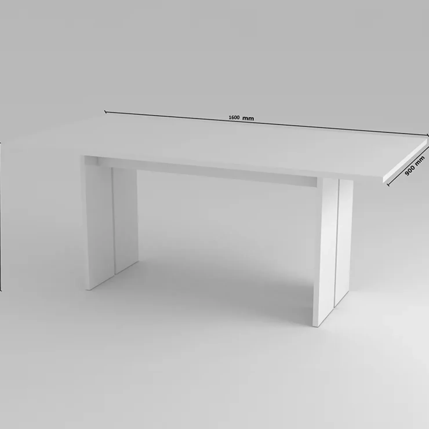 Garnero Arredamenti Tavolo 160cm moderno rettangolare bianco lucido Neve New