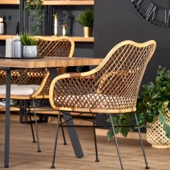 Garnero Arredamenti Tavolo 140/180cm rettangolare allungabile noce miele nero Meja Outlet