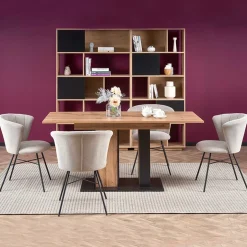 Garnero Arredamenti Tavolo 130/175cm rettangolare allungabile rovere nero Piave Sale