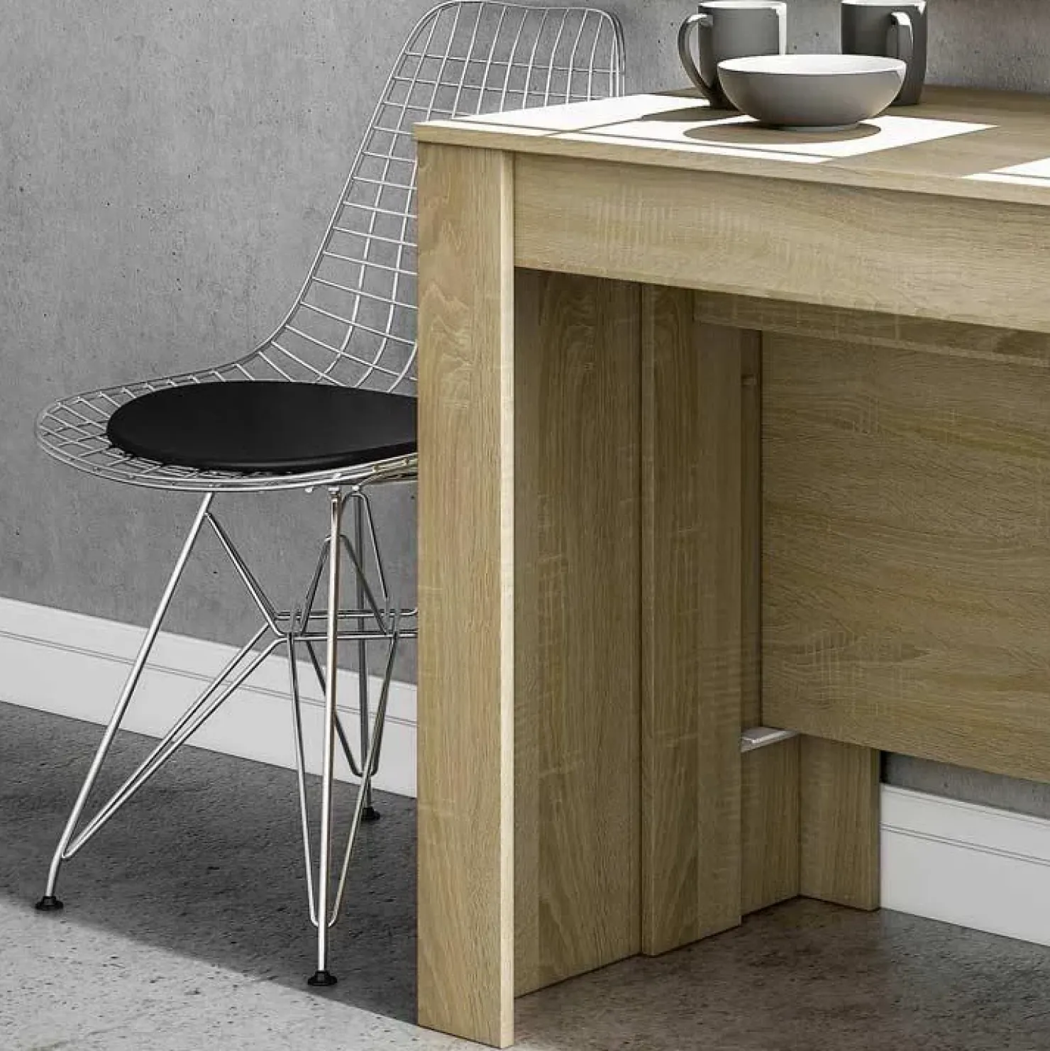 Garnero Arredamenti Tavolo consolle allungabile 51/237cm naturale Asia Gihome® Rovere Discount