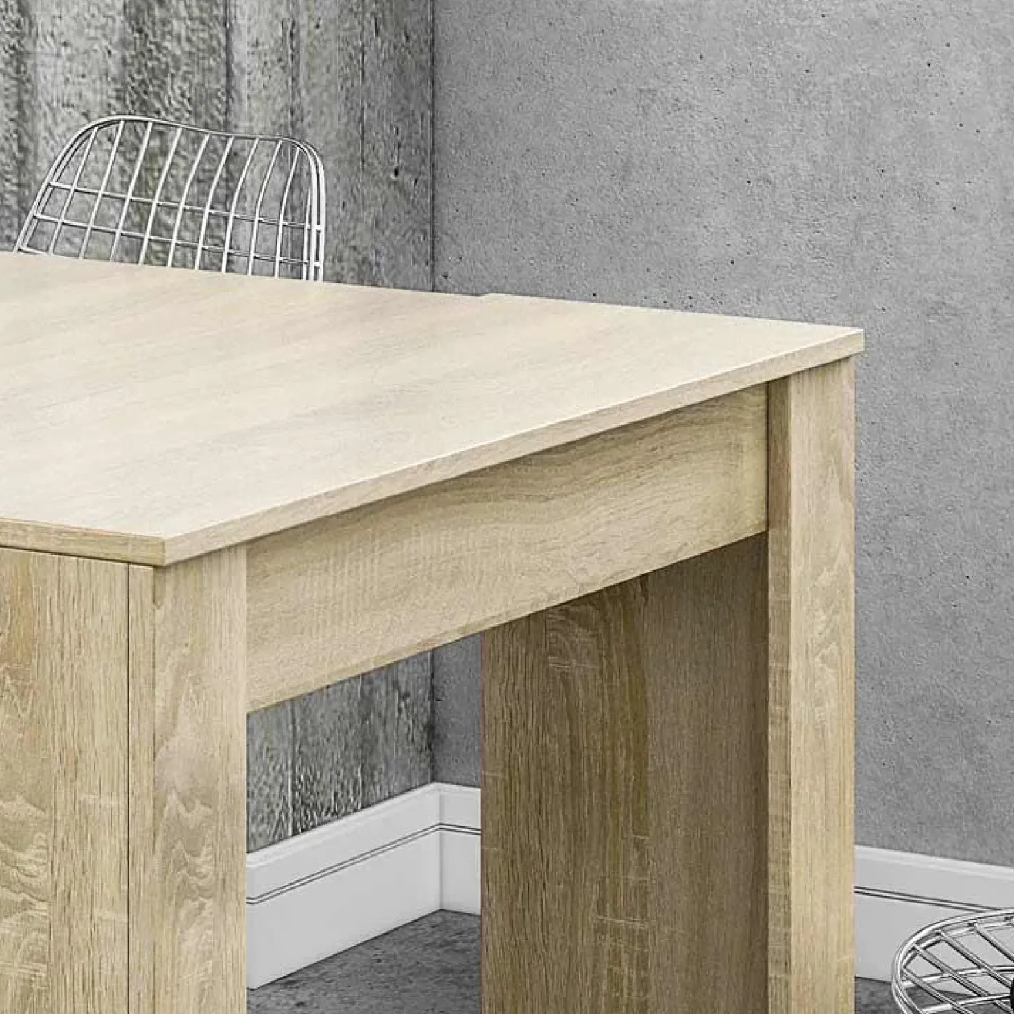 Garnero Arredamenti Tavolo consolle allungabile 51/237cm naturale Asia Gihome® Rovere Discount