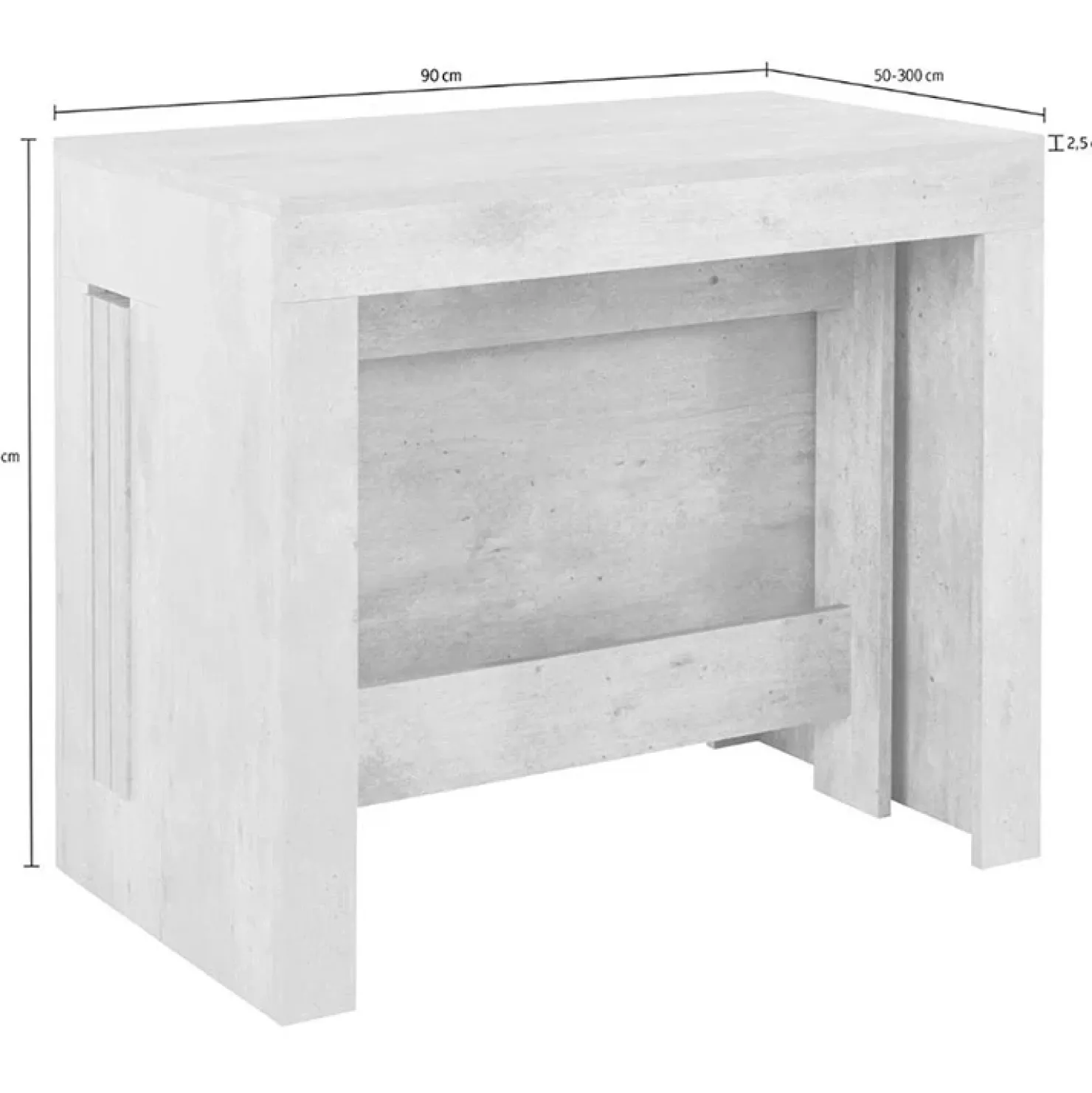 Garnero Arredamenti Tavolo consolle allungabile 50-300cm Zenzero Rovere Hot