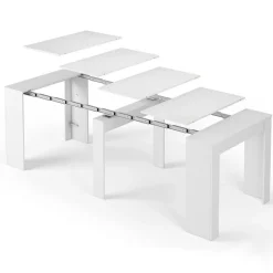Garnero Arredamenti Tavolo consolle allungabile 51/237cm bianco lucido Atalanta Clearance
