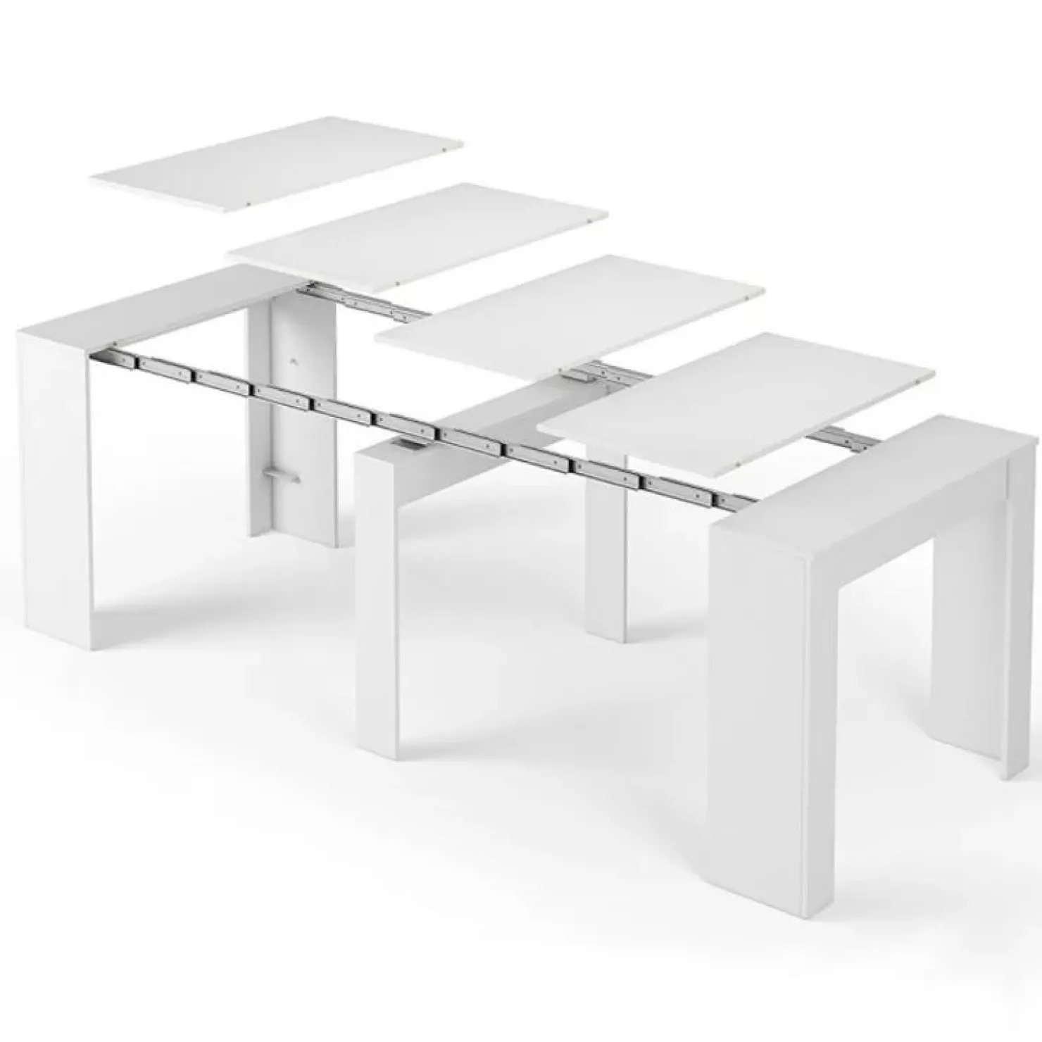 Garnero Arredamenti Tavolo consolle allungabile 51/237cm bianco lucido Atalanta Clearance