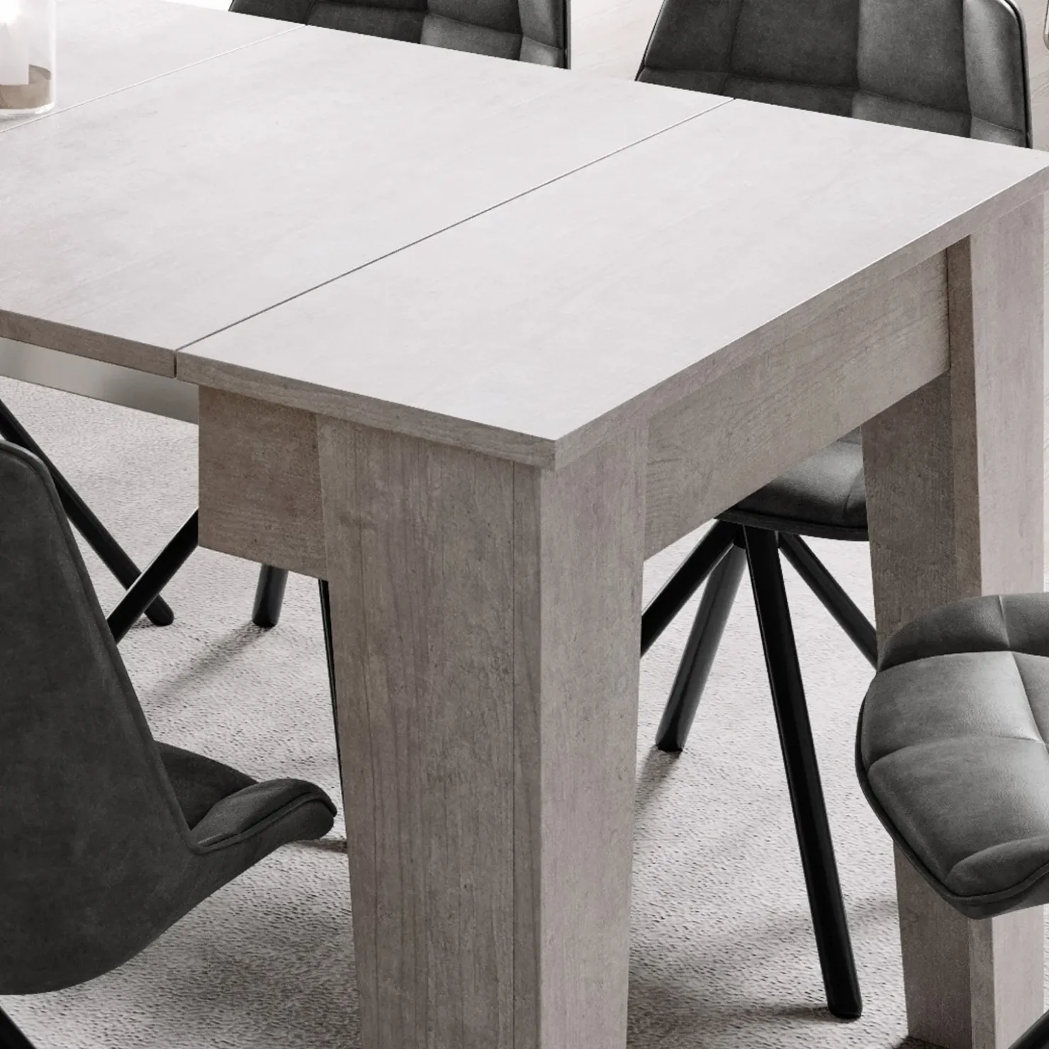 Garnero Arredamenti Tavolo consolle allungabile 54-306x90 cm bianco frassino Grace Gihome® Bianco Frassinato New