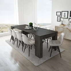 Garnero Arredamenti Tavolo consolle allungabile moderno 52/238cm Virginia Ossido Outlet