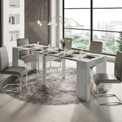 Garnero Arredamenti Tavolo consolle allungabile moderno 54/252cm grigio Violette Cemento