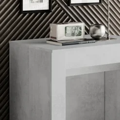 Garnero Arredamenti Tavolo consolle allungabile moderno 54/252cm grigio Violette Cemento