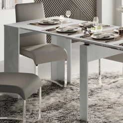 Garnero Arredamenti Tavolo consolle allungabile moderno 54/252cm grigio Violette Cemento