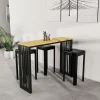 Garnero Arredamenti Tavolo consolle da cucina 139x39cm moderno industrial rovere nero Mentana Hot