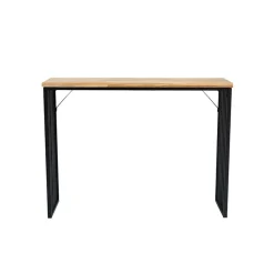 Garnero Arredamenti Tavolo consolle da cucina 139x39cm moderno industrial rovere nero Mentana Hot