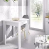 Garnero Arredamenti Tavolo da cucina allungabile 67-134x67cm in legno bianco Koke Online