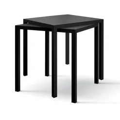 Garnero Arredamenti Tavolo da giardino 80x80 cm impilabile metallo grigio antracite Atlantis Best