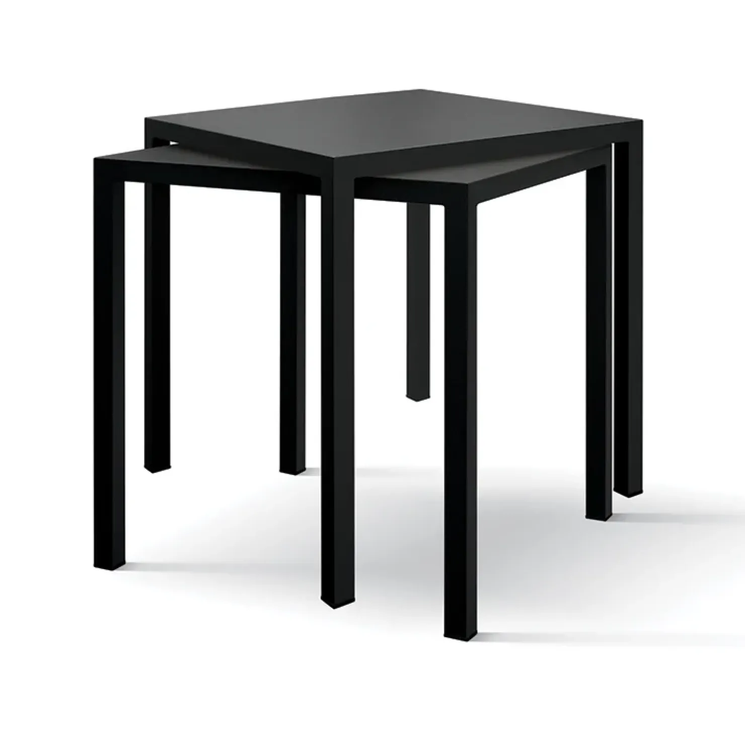 Garnero Arredamenti Tavolo da giardino 80x80 cm impilabile metallo grigio antracite Atlantis Best