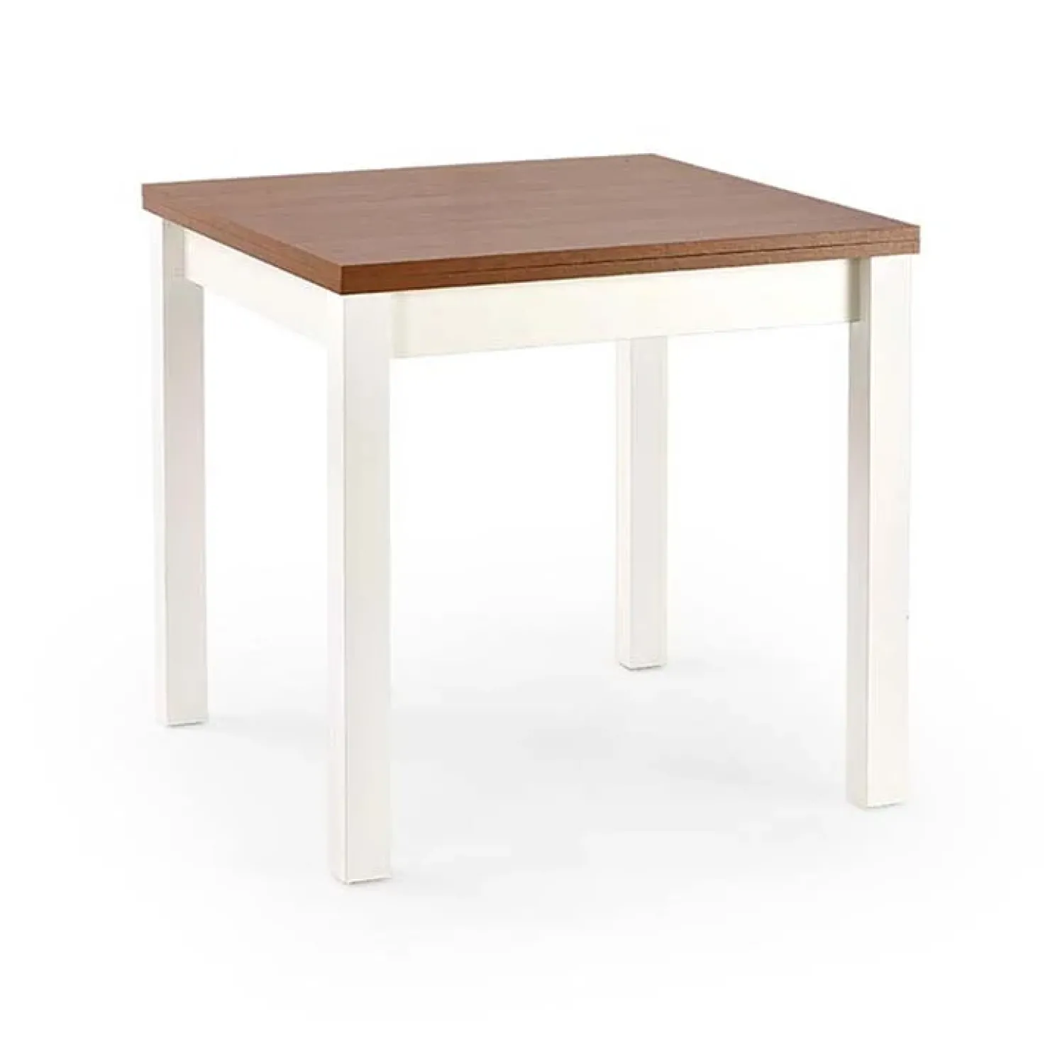 Garnero Arredamenti Tavolo da pranzo allungabile moderno 80/160cm noce bianco Akainu Bianco Opaco - Noce