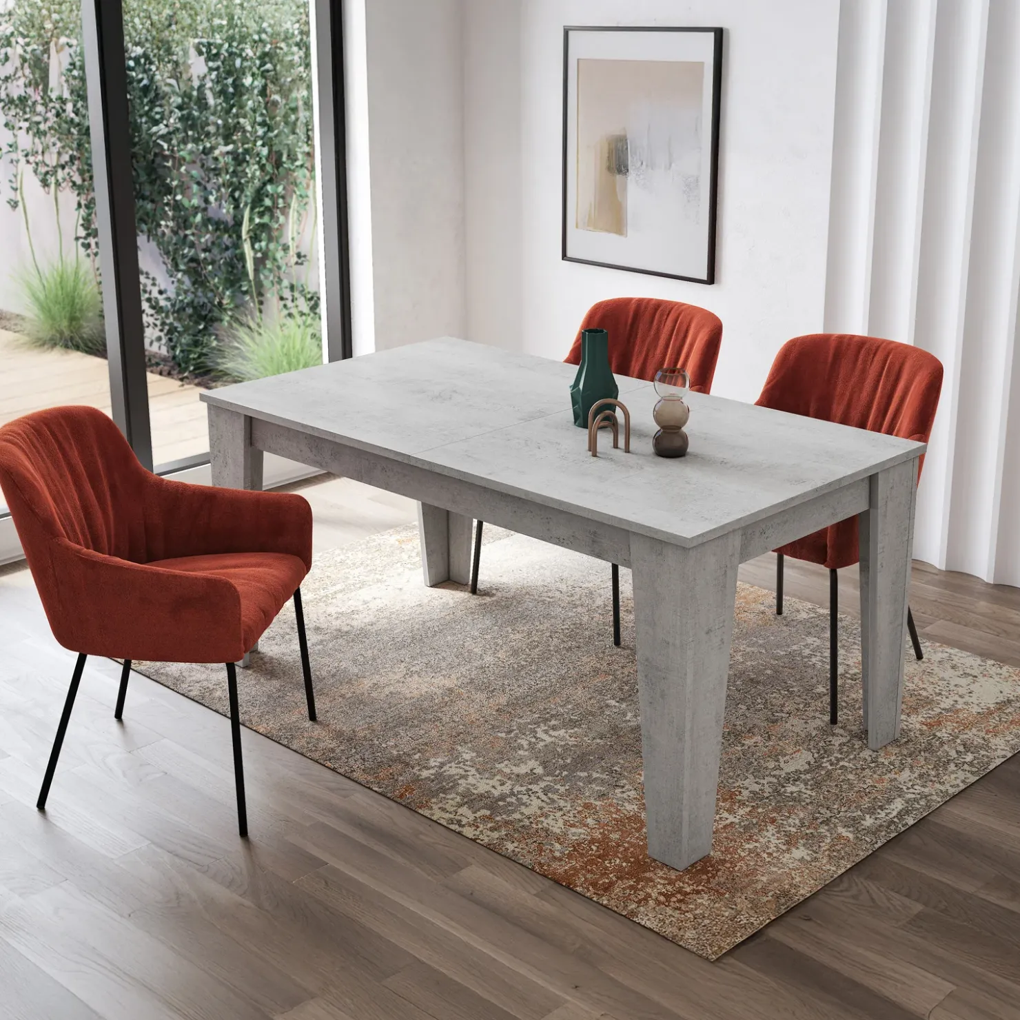 Garnero Arredamenti Tavolo da pranzo allungabile 160/220 cm moderno Orbis Cemento Clearance