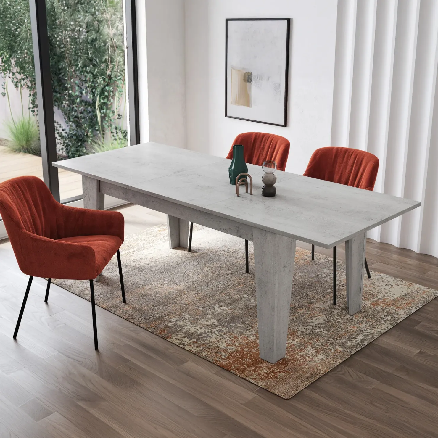 Garnero Arredamenti Tavolo da pranzo allungabile 160/220 cm moderno Orbis Cemento Clearance