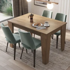 Garnero Arredamenti Tavolo da pranzo allungabile 120/160 cm moderno Orbis Noce Outlet