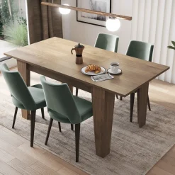 Garnero Arredamenti Tavolo da pranzo allungabile 120/160 cm moderno Orbis Noce Outlet