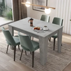 Garnero Arredamenti Tavolo da pranzo allungabile 120/160 cm moderno Orbis Cemento Discount