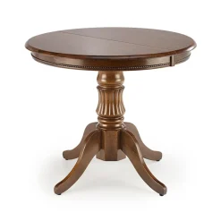 Garnero Arredamenti Tavolo da pranzo allungabile rotondo 90/124cm scuro Circle Noce Clearance