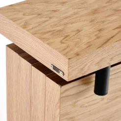 Garnero Arredamenti Tavolo da pranzo allungabile moderno 100/300cm rovere nero Wally Clearance